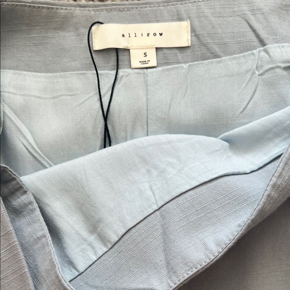 NWOT All Row Light Blue Split Front Skirt in Size S - Picture 3 of 13